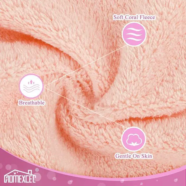 Alt view image 2 of 7 - Premium Makeup Remover Cloth 24 Pack, Reusable Super Soft 7 x 7 Inch Facial Cleansing Cloths with Just Water, Highly Absorbent Microfiber Coral Velvet Face Towels Washcloths