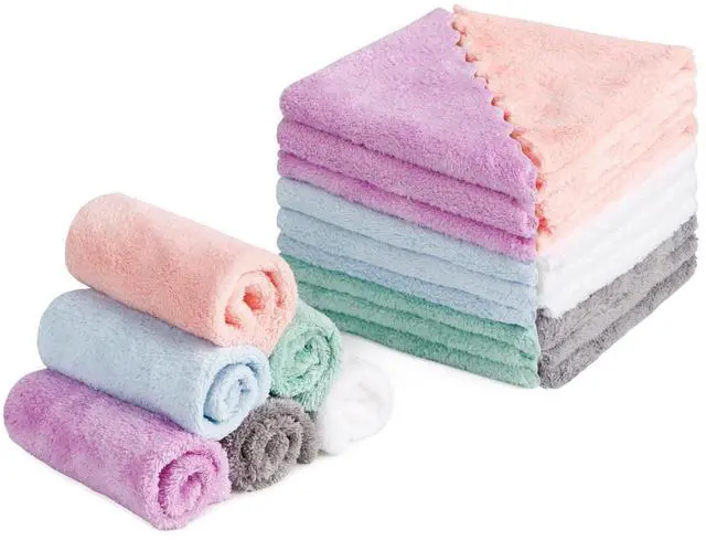 Main image of Premium Makeup Remover Cloth 24 Pack, Reusable Super Soft 7 x 7 Inch Facial Cleansing Cloths with Just Water, Highly Absorbent Microfiber Coral Velvet Face Towels Washcloths