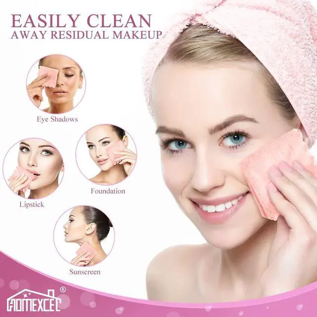 Alt view image 3 of 7 - Premium Makeup Remover Cloth 24 Pack, Reusable Super Soft 7 x 7 Inch Facial Cleansing Cloths with Just Water, Highly Absorbent Microfiber Coral Velvet Face Towels Washcloths