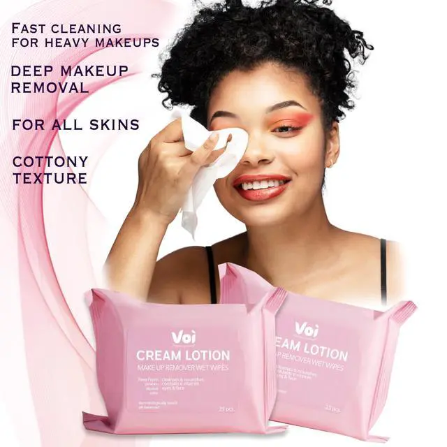 Alt view image 3 of 6 - Wipes - Ultra Soft Tissue - Facial Cleansing Wipes, For non -Alcoholic, Ultra -Soft Tissue - Harvest skin - Cotton texture, 25 pcs