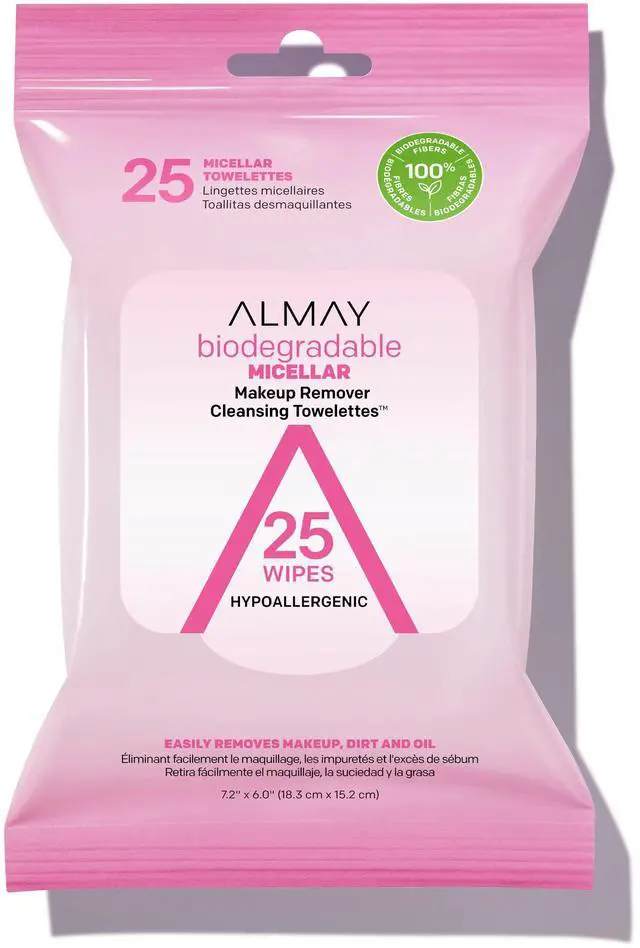 Main image of Micellar Makeup Remover Cleansing Towelettes, Hypoallergenic, Fragrance-Free, 25 count (Packaging may vary)