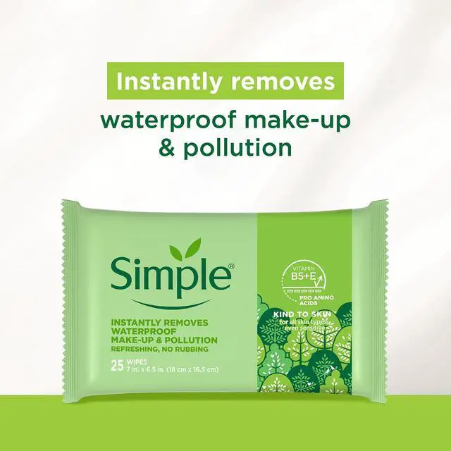 Alt view image 2 of 7 - Kind to Skin Facial Wipes Gentle and Effective Makeup Remover Cleansing Free from color and dye artificial perfume and harsh chemicals 25 Wipes