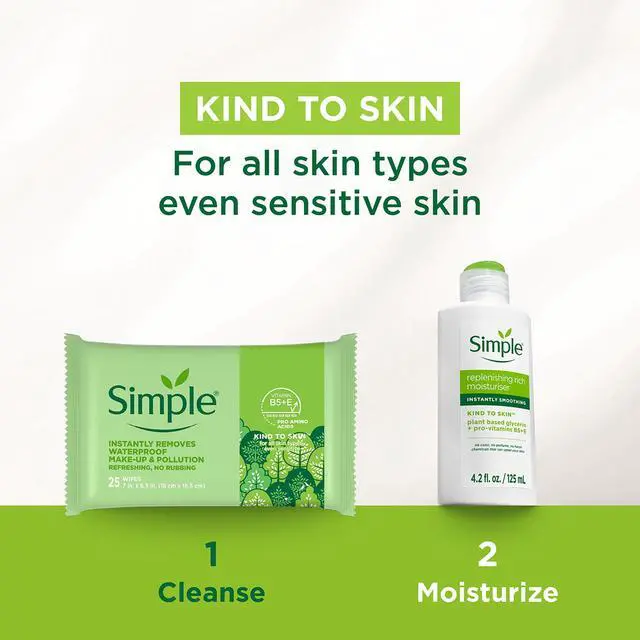 Alt view image 6 of 7 - Kind to Skin Facial Wipes Gentle and Effective Makeup Remover Cleansing Free from color and dye artificial perfume and harsh chemicals 25 Wipes