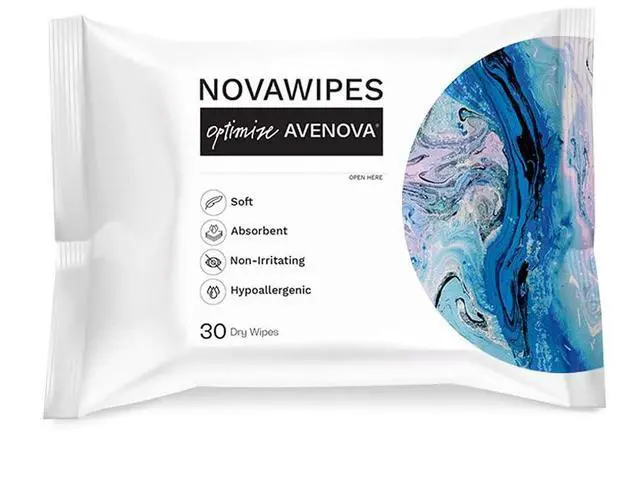 Main image of Dry Eyelid Wipes - Non-Irritating, Durable & Absorbent Multi-Layer Eyelid Cleansing Wipes for Use with Avenova Spray, 30-Count