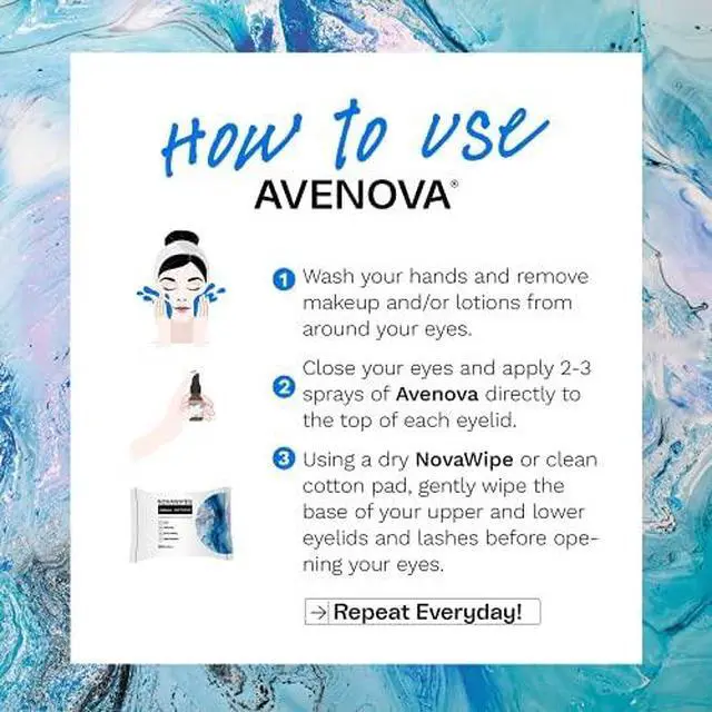 Alt view image 3 of 6 - Dry Eyelid Wipes - Non-Irritating, Durable & Absorbent Multi-Layer Eyelid Cleansing Wipes for Use with Avenova Spray, 30-Count