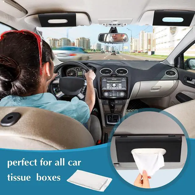 Alt view image 4 of 7 - Car Tissue Refills, Auto Travel Tissue Packs, Facial Napkin Refills for Car Visor Tissue Holder - 3-Ply 36 Sheets/Pack - 4Packs
