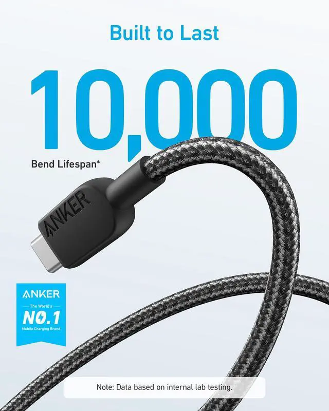 Alt view image 2 of 4 - USB A to USB C Cable, Charger Cord (2 Pack, 3FT), for iPhone 17 Series,Samsung Galaxy Note 10/S10+ S10, LG V30 (Black)