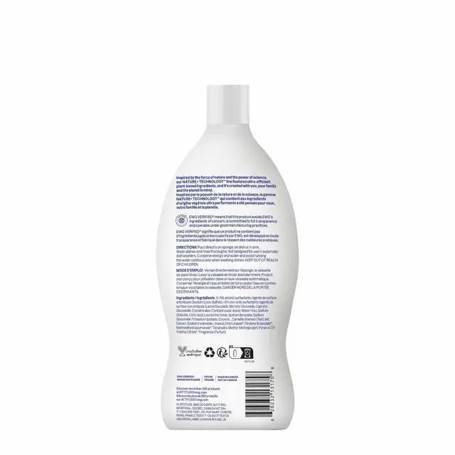 Alt view image 7 of 7 - Verified, Plant-Based & Vegan Dishwashing Liquid, Naturally Derived, Olive and Coriander Scent, 23.7 Fl Oz
