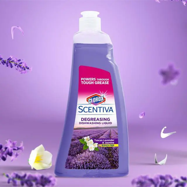 Alt view image 2 of 4 - Liquid Dish Soap, Tuscan Lavender and Jasmine Scent - Ultra-Concentrated Dishwashing Liquid That Cuts Through Grease and Food Residue, Bleach-Free, 26 Fl Oz
