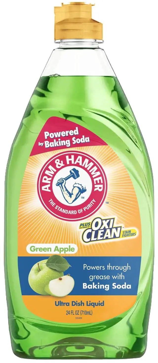 Main image of OxiClean Dish Soap, Crisp Apple Scent, 24 oz, Powerful Grease-Cutting Liquid Dish Detergent