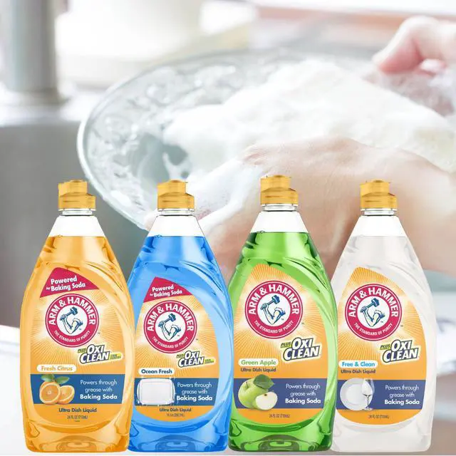 Alt view image 2 of 5 - OxiClean Dish Soap, Crisp Apple Scent, 24 oz, Powerful Grease-Cutting Liquid Dish Detergent