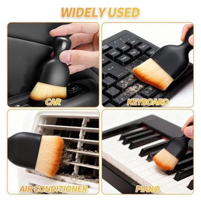 Alt view image 6 of 6 - 2PCS Car Interior Dust Brush,Soft Microfiber Bristles, Car Detailing Brush Cleaning Brush, Dust Brush Car Interior Cleaning Tool for Car Vents, Dashboards, and Home Use