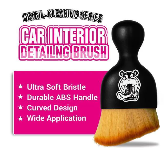Alt view image 2 of 6 - 2 PCS Car Interior Detailing Brushes Automotive Cleaning Brush Kits for Vent Seat Crevice Dashboard Leather Air Conditioner