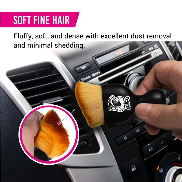 Alt view image 3 of 6 - 2 PCS Car Interior Detailing Brushes Automotive Cleaning Brush Kits for Vent Seat Crevice Dashboard Leather Air Conditioner