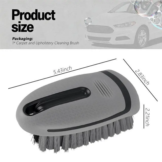 Alt view image 2 of 7 - 2026 New Car Upholstery Brush for Cleaning,Portable Car Carpet Brush with Dense Bristle & Non-Slip Handle,Multi-Purpose Upholstery Cleaner Brushes for Cars Trucks SUVs Interior