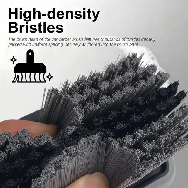 Alt view image 3 of 7 - 2026 New Car Upholstery Brush for Cleaning,Portable Car Carpet Brush with Dense Bristle & Non-Slip Handle,Multi-Purpose Upholstery Cleaner Brushes for Cars Trucks SUVs Interior