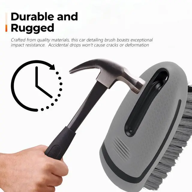 Alt view image 7 of 7 - 2026 New Car Upholstery Brush for Cleaning,Portable Car Carpet Brush with Dense Bristle & Non-Slip Handle,Multi-Purpose Upholstery Cleaner Brushes for Cars Trucks SUVs Interior