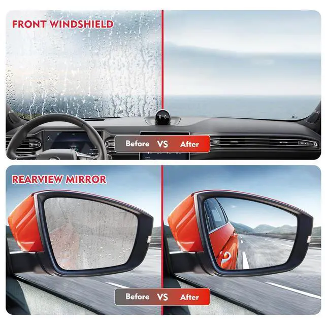 Alt view image 5 of 7 - Automotive Oil Film Cleaning Brush, Upgraded Antifog & Rainproof Glass Cleaning Board, Reusable Glass Oil Film Remover for Car Windows & Windshields (Red)