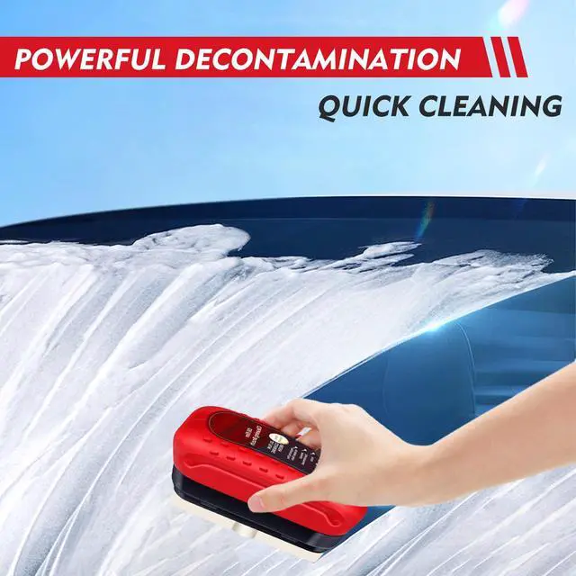 Alt view image 7 of 7 - Automotive Oil Film Cleaning Brush, Upgraded Antifog & Rainproof Glass Cleaning Board, Reusable Glass Oil Film Remover for Car Windows & Windshields (Red)