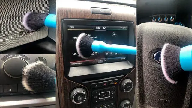 Alt view image 6 of 7 - Ultra-Soft Detailing Brush Set, Comfortable Grip and Scratch-Free Cleaning for Exterior, Interior Panels, Emblems, Badges, Gauge Cluster, Infotainment Screen