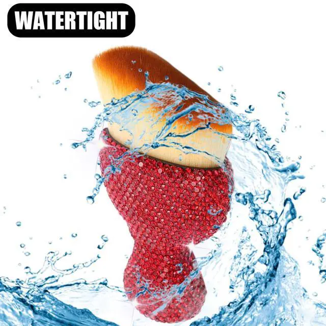 Alt view image 4 of 6 - Auto Interior Dust Brush, Car Detailing Cleaning Brush with Diamond, Bling Handle Soft Bristles Dusting Tool, Scratch Free Dirt Clean Brushes for Vehicle Dashboard, Air Conditioner Vent (Red)