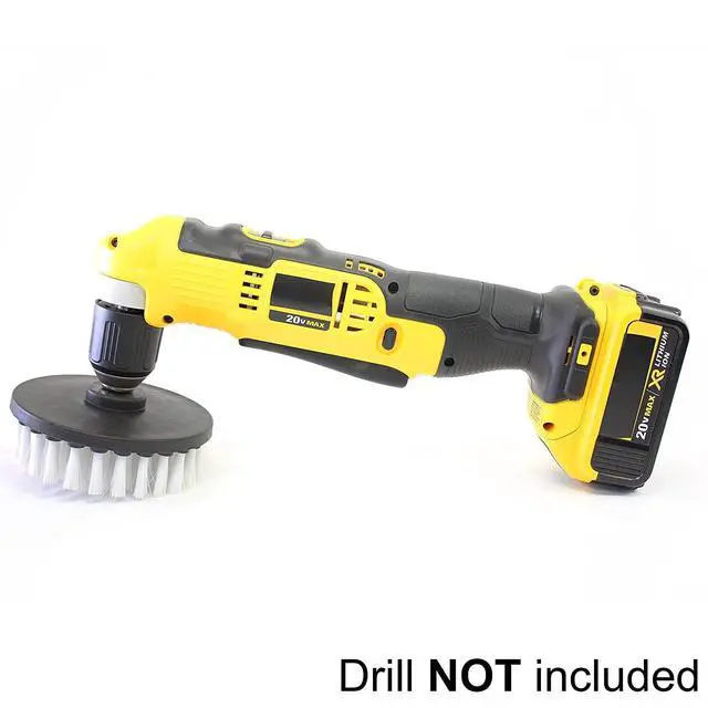 Alt view image 3 of 6 - Drill Brush 5 inch Soft Bristle White Quick Change Shaft