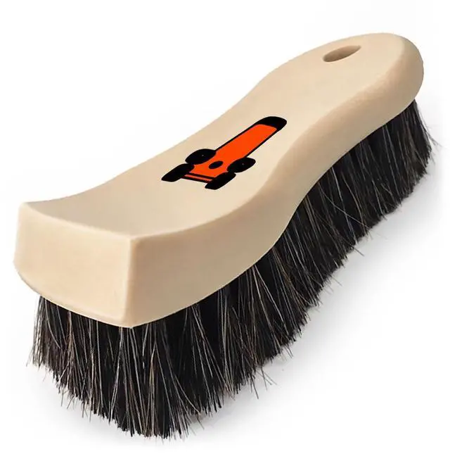 Main image of Leather Cleaning Brush, Long Bristle Horse Hair Car Cleaning Brush for Car Interior Leather Seat and Home Furniture