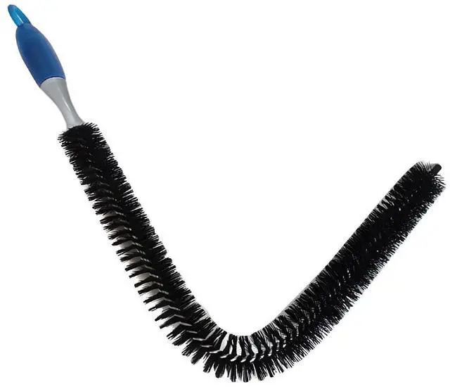 Main image of Long Handle Car Engine Cleaning Brush, Hard Bristle Automotive Wash Brushes, Flexible Bendable Vehicle Detailing Brush for Car Radiator Dryer Vent, Engine Oil Residue (1PC)