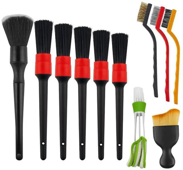 Main image of 11PCS Car Detailing Brush Set, Soft Boar Hair Vehicle Interior Exterior Detail Cleaning Brush, Automotive Detailing Cleaner Kit for Wheel, Air Vent, Seat, Universal for Most Vehicles