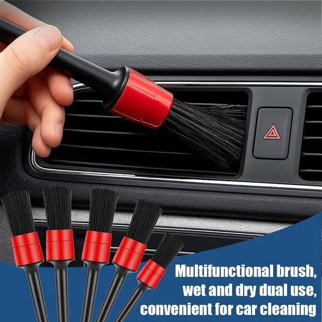 Alt view image 3 of 6 - 11PCS Car Detailing Brush Set, Soft Boar Hair Vehicle Interior Exterior Detail Cleaning Brush, Automotive Detailing Cleaner Kit for Wheel, Air Vent, Seat, Universal for Most Vehicles