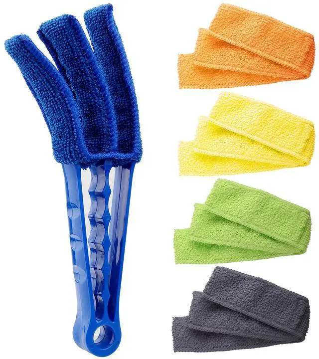 Main image of Window Blind Cleaner Duster Brush with 5 Microfiber Sleeves - Blind Cleaner Tools for Window Shutters Blind Air Conditioner Jalousie Dust
