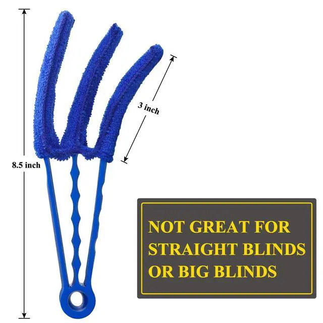 Alt view image 4 of 7 - Window Blind Cleaner Duster Brush with 5 Microfiber Sleeves - Blind Cleaner Tools for Window Shutters Blind Air Conditioner Jalousie Dust