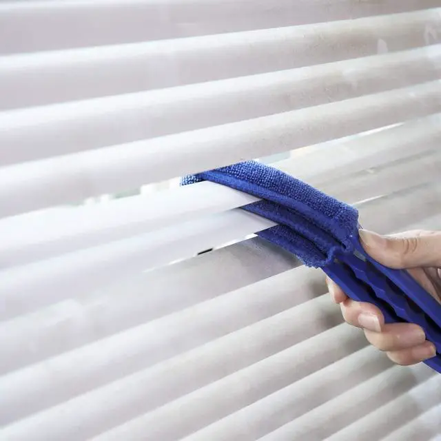 Alt view image 5 of 7 - Window Blind Cleaner Duster Brush with 5 Microfiber Sleeves - Blind Cleaner Tools for Window Shutters Blind Air Conditioner Jalousie Dust