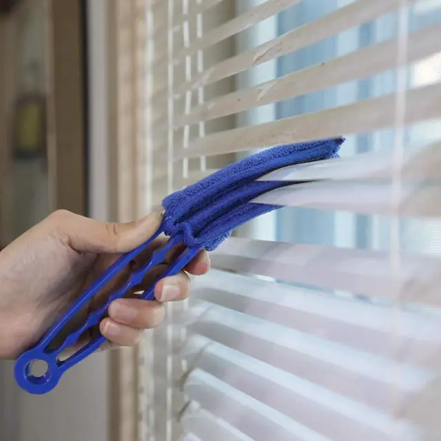Alt view image 6 of 7 - Window Blind Cleaner Duster Brush with 5 Microfiber Sleeves - Blind Cleaner Tools for Window Shutters Blind Air Conditioner Jalousie Dust