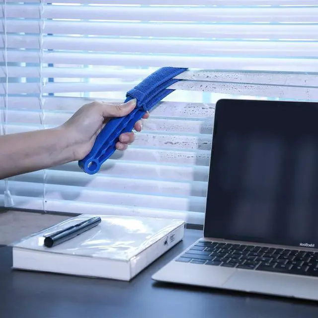 Alt view image 7 of 7 - Window Blind Cleaner Duster Brush with 5 Microfiber Sleeves - Blind Cleaner Tools for Window Shutters Blind Air Conditioner Jalousie Dust