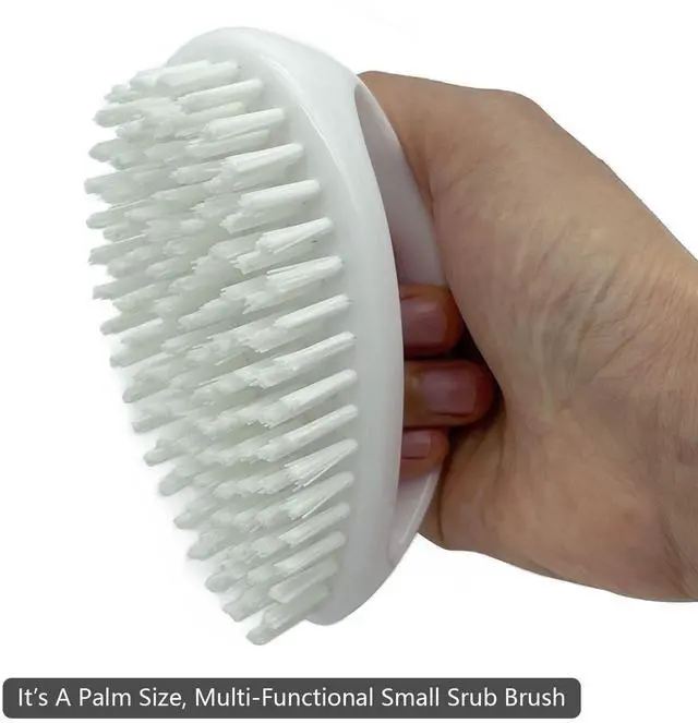 Alt view image 5 of 6 - Scrub Brush for Cleaning Scrubbing Heavy Duty Stiff Nylon Bristles Cleaning Brush Multi-Purpose, White & Small Size