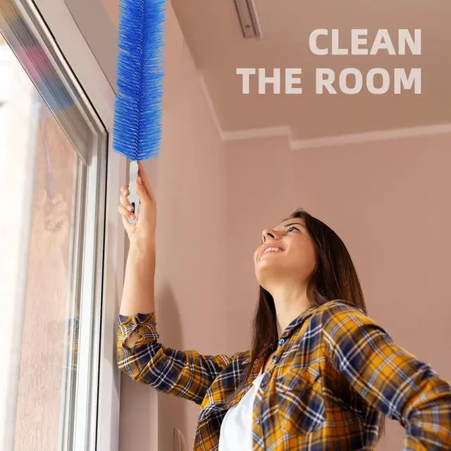 Alt view image 7 of 7 - Fan Cleaning Brush, CN1ST 2PCS Brush Reusable Removes Dirt from Fans, Air Conditioning, Home, Car Vents Curtain