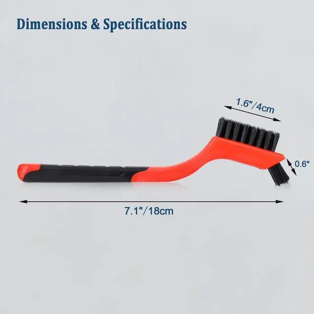 Alt view image 2 of 6 - 3pcs Nylon Brushes for Cleaning, Small Cleaning Brushes for Tight Spaces, Car Detailing Brush Set for Cleaning Dust in Holes