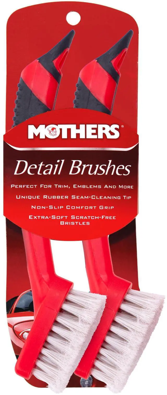 Main image of Car Detailing Brush for Stain and Hair Removal on Vinyl and Leather Seats - 2 Pack