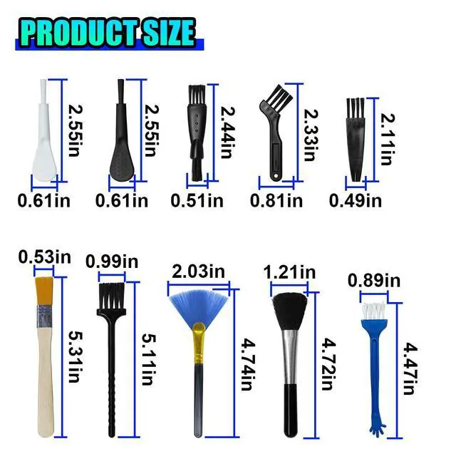 Alt view image 2 of 6 - 10PCS Car Detailing Brush Kit, Nylon Anti-Static Car Interior Cleaning Tools, Portable Crevice Cleaning Brush Auto Dusting Tool Multipurpose for Dashboard Air Vent Computer Keyboard