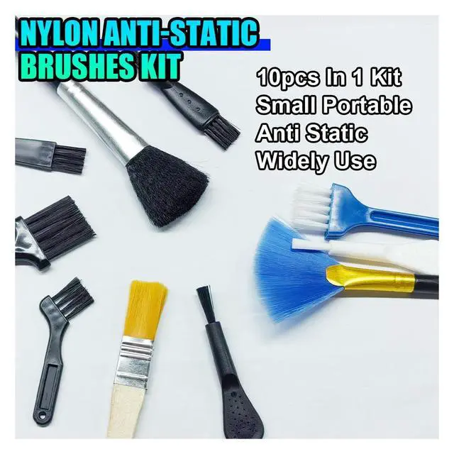 Alt view image 4 of 6 - 10PCS Car Detailing Brush Kit, Nylon Anti-Static Car Interior Cleaning Tools, Portable Crevice Cleaning Brush Auto Dusting Tool Multipurpose for Dashboard Air Vent Computer Keyboard