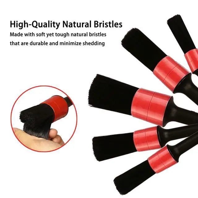 Alt view image 2 of 7 - Car Detailing Brush Set, Scratch-Free Soft Bristle Brushes for Interior and Exterior Cleaning, Wheels, Air Vents, Dashboard, and Leather Surfaces, 5 Pcs