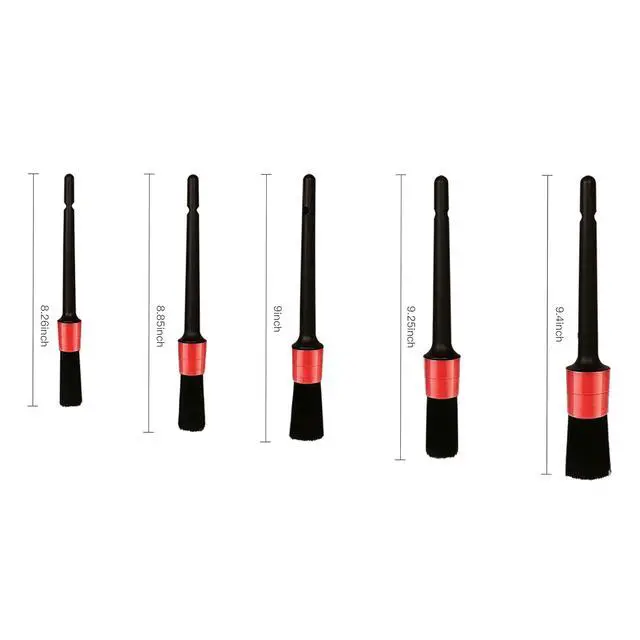 Alt view image 5 of 7 - Car Detailing Brush Set, Scratch-Free Soft Bristle Brushes for Interior and Exterior Cleaning, Wheels, Air Vents, Dashboard, and Leather Surfaces, 5 Pcs