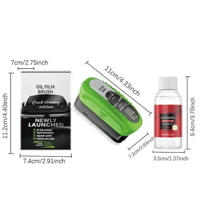 Alt view image 5 of 5 - 2 SET Oil-Free Car Glass Brushes, Upgrade 2.0 Clear Vision Glass Cleaner, Oil Film Cleaning Brush for Automotive Windows, Clearvision Cars Windshield Cleaner Tool, Universal Cleaning Wipe Board