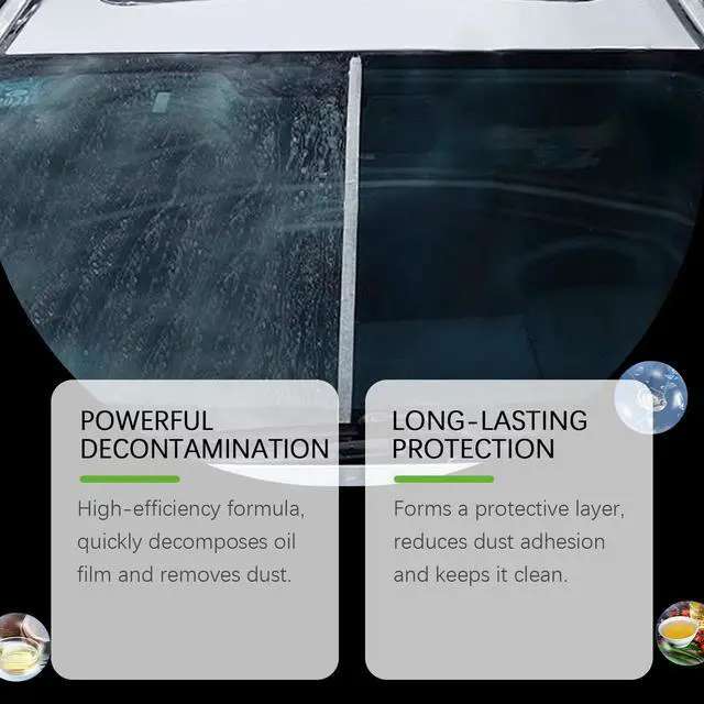 Alt view image 3 of 5 - 2 SET Oil-Free Car Glass Brushes, Upgrade 2.0 Clear Vision Glass Cleaner, Oil Film Cleaning Brush for Automotive Windows, Clearvision Cars Windshield Cleaner Tool, Universal Cleaning Wipe Board