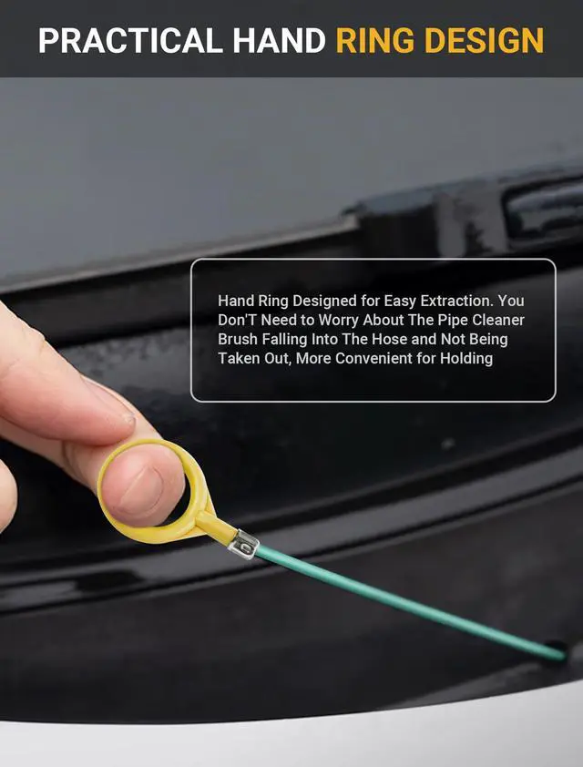 Alt view image 5 of 7 - Upgraded Auto Sunroof Drain Cleaning Tool, 120 Inch Long Flexible Drain Brush Pipe Cleaners for Car, Slim Drain Dredging Tool Tube Cleaning Brush Perfect for Car Sunroof, Windshield Wiper Drain Hole