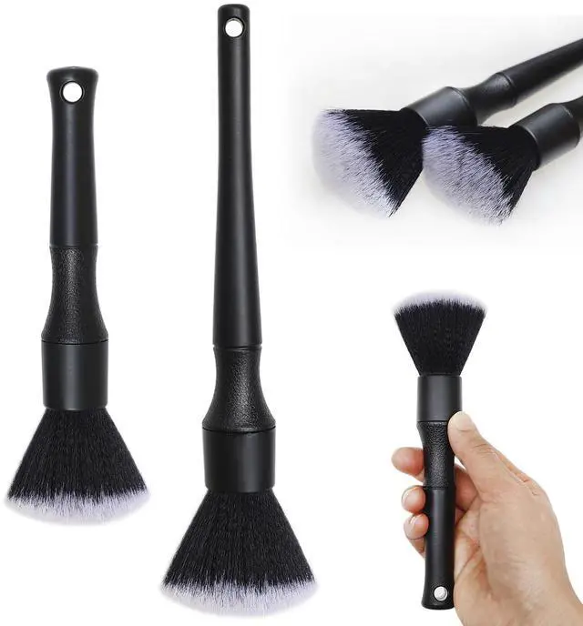 Main image of 2 Microfiber Detailing Brushes, Car Interior Detailing Brush for Air Vent,Dashboard, Leather,Cleaning Tool Efficient Dust Removal for Car Interior, Computers, Keyboards, Digital Device