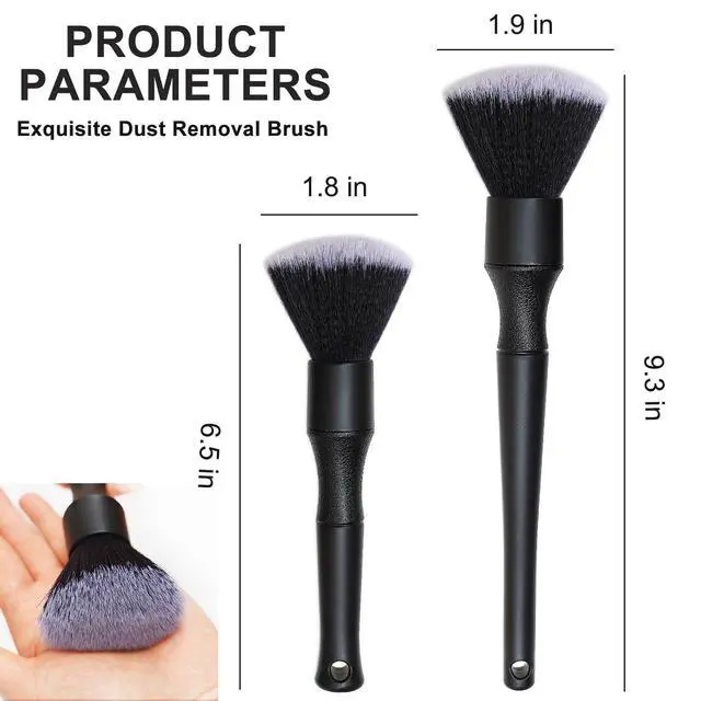 Alt view image 4 of 7 - 2 Microfiber Detailing Brushes, Car Interior Detailing Brush for Air Vent,Dashboard, Leather,Cleaning Tool Efficient Dust Removal for Car Interior, Computers, Keyboards, Digital Device