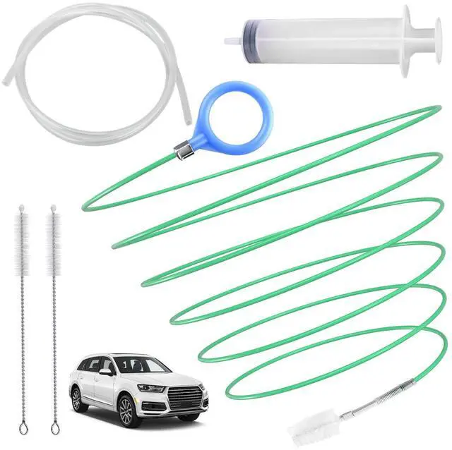 Main image of Auto Sunroof Drain Cleaning Tool, 120 Inch Flexible Tube Cleaning Brush with Pipe Cleaning Brush, Syringe Hose, and Syringe Soft Drain Brush, Car Sunroof Drain Cleaner for Drains, Sewers, Windshields