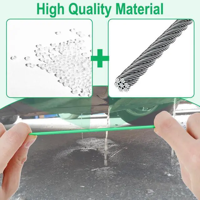 Alt view image 4 of 7 - Auto Sunroof Drain Cleaning Tool, 120 Inch Flexible Tube Cleaning Brush with Pipe Cleaning Brush, Syringe Hose, and Syringe Soft Drain Brush, Car Sunroof Drain Cleaner for Drains, Sewers, Windshields
